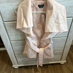 Bebe Pink Sleeveless Vest with Belt